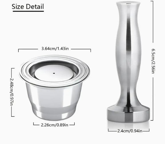 Refillable Nespresso Stainless Steel Capsule Kit