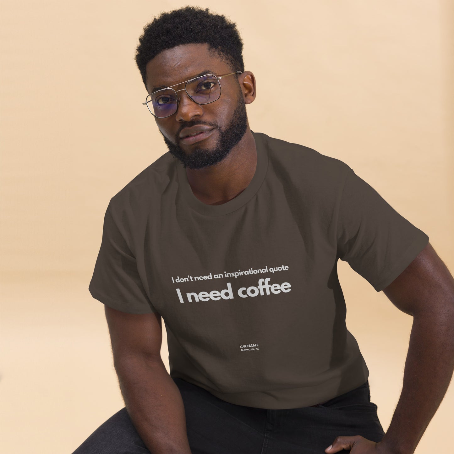 I need coffee Men's tee.