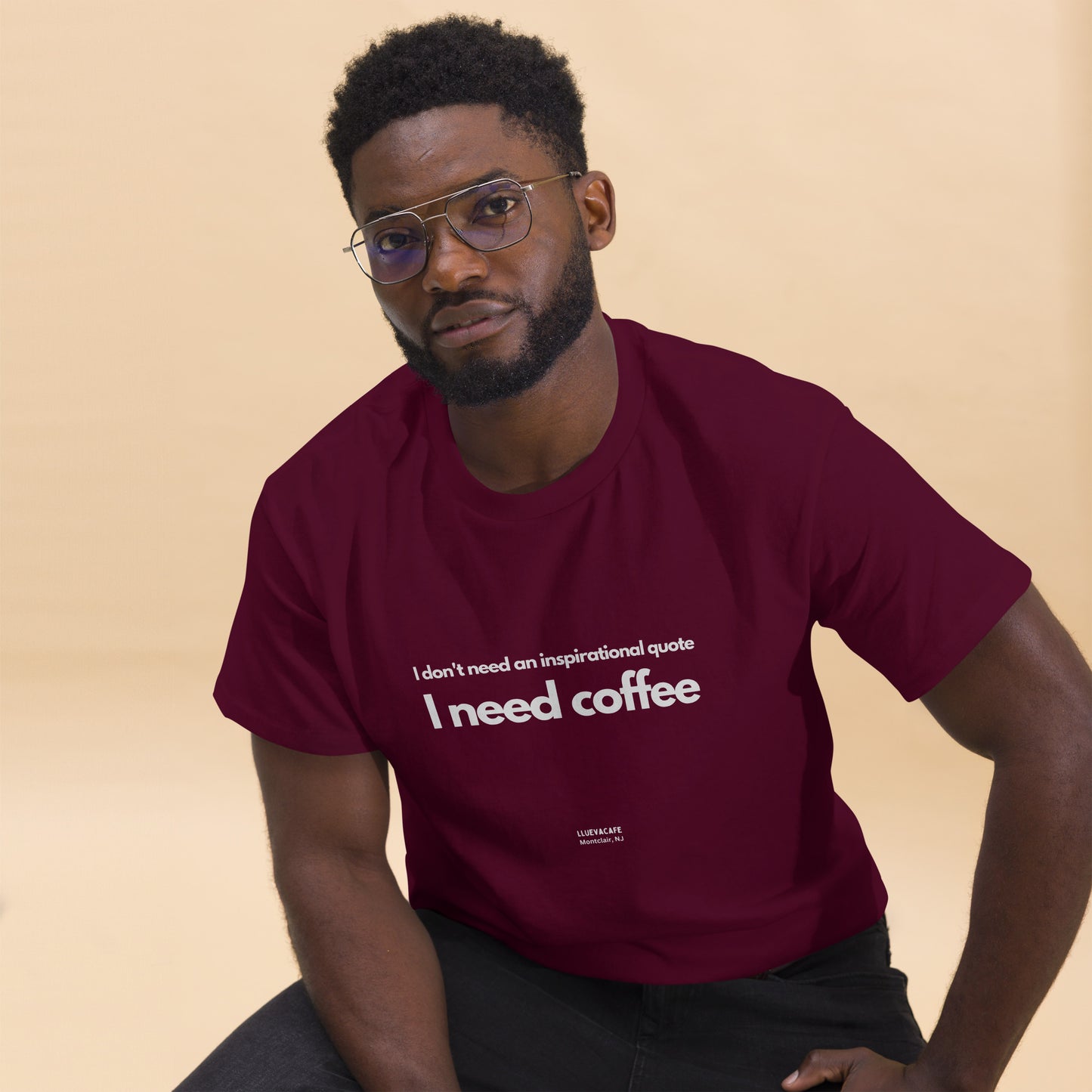 I need coffee Men's tee.